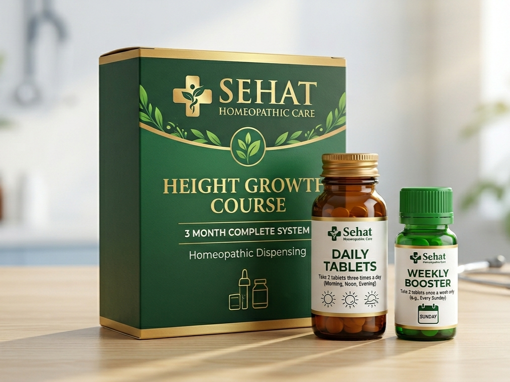 Height Growth Course (3-Month Complete System) by Sehat Homeopathic Care